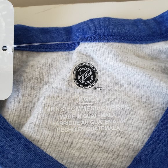 St Louis Blues T-Shirt Tee Mens Large Heathered Light Gray NHL Big Logo NWT - Picture 8 of 13